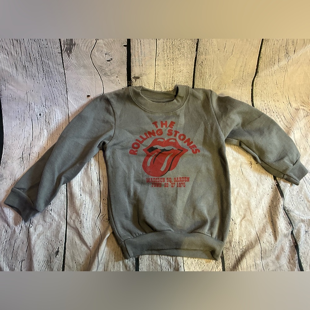 5/$20 The Rolling Stones Toddler Sweatshirt 4T Gray Pullover Crew Madison Garden